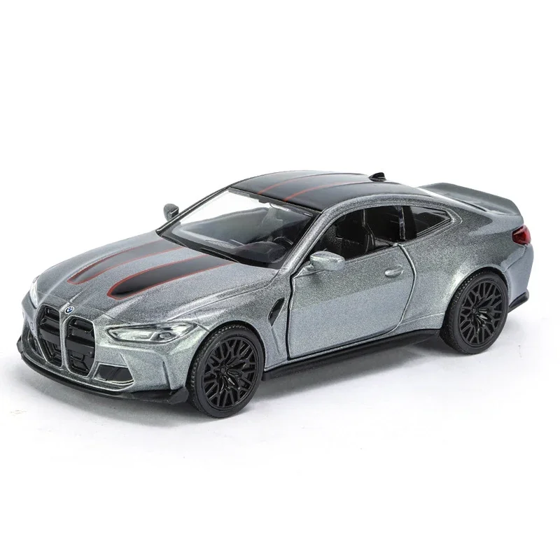 1/36 BMW M4 CSL Alloy Toys Car Model High Simulation Metal Genuine Door Opened Pull Back Function Boys Birthday Gifts Collection