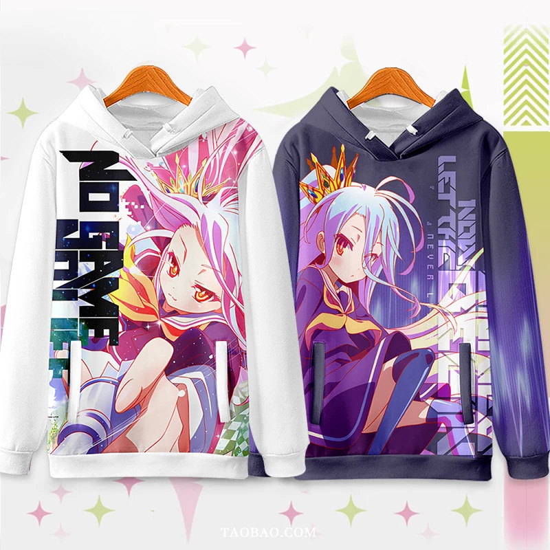 

Anime No Game No Life Cosplay Hoodie Women Men Harajuku Sweatshirt Streetwear Hip Hip Long Sleeve Pullover Hooded Jacket