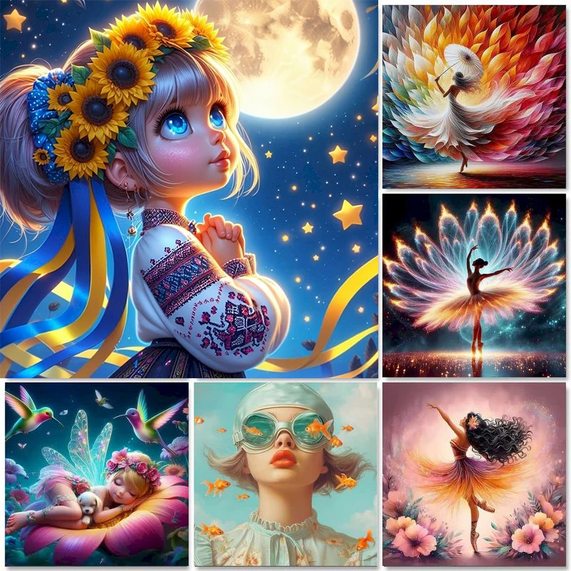 RUOPOTY Diamond Painting Kit For Adults Diamond Art Kits For Adults Cartoon Full Round Interior Arts