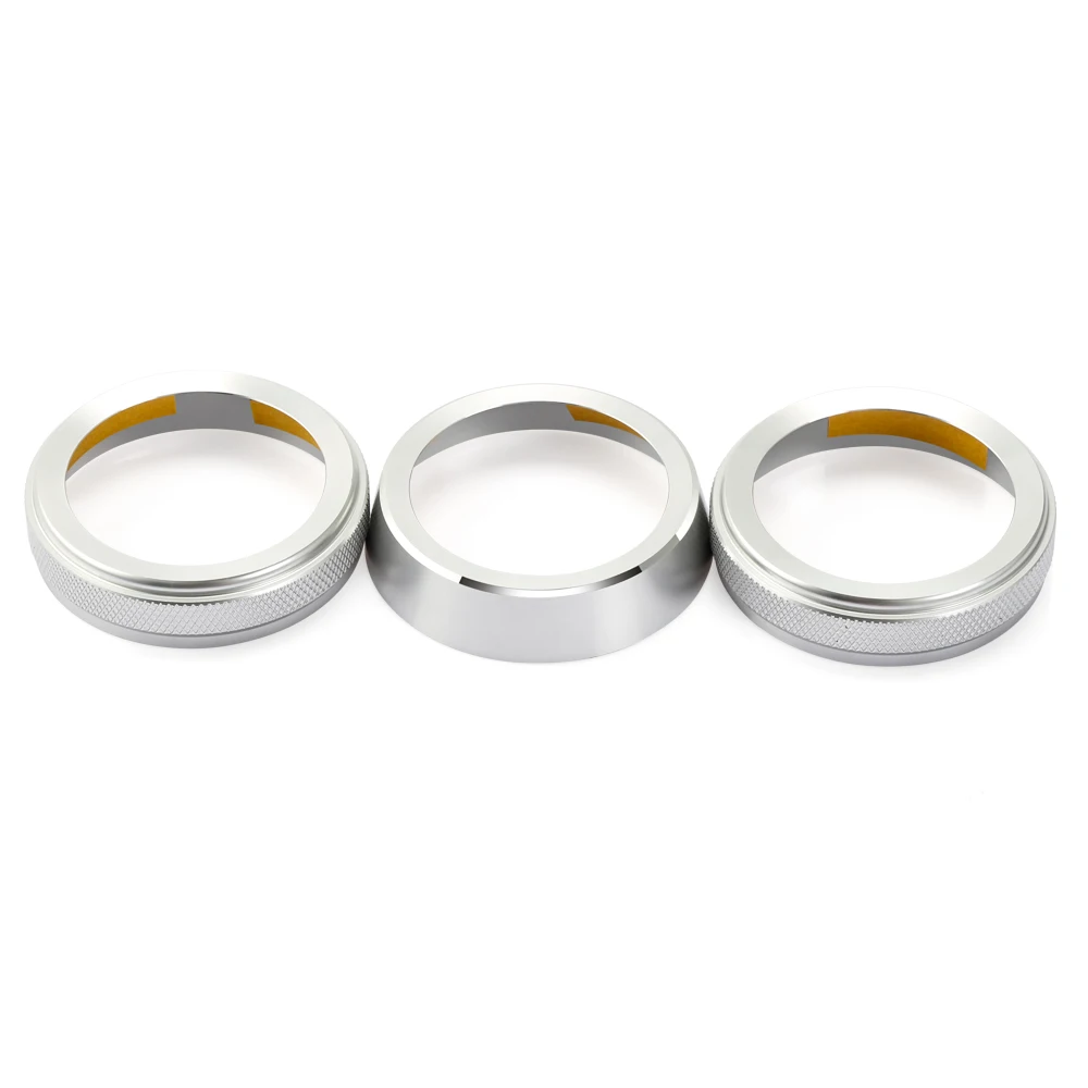 3pcs AC Air Conditioning Sound Knob Cover Aluminum Alloy Button Ring Trim For Suzuki Jimny 2019 2020 Console Covers