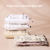FLEXTAIL Vacuum Bag Set – 4pcs Durable Space-Saving Bags for Clothes and Bedding (Pump Required) – Ideal for Travel and Home