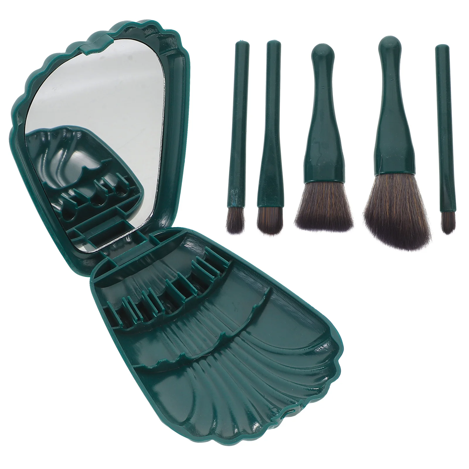1 set mini set di pennelli per trucco per principianti setole morbide kit di cosmetici durevoli strumenti portatili per ombretto fard in polvere per il viso