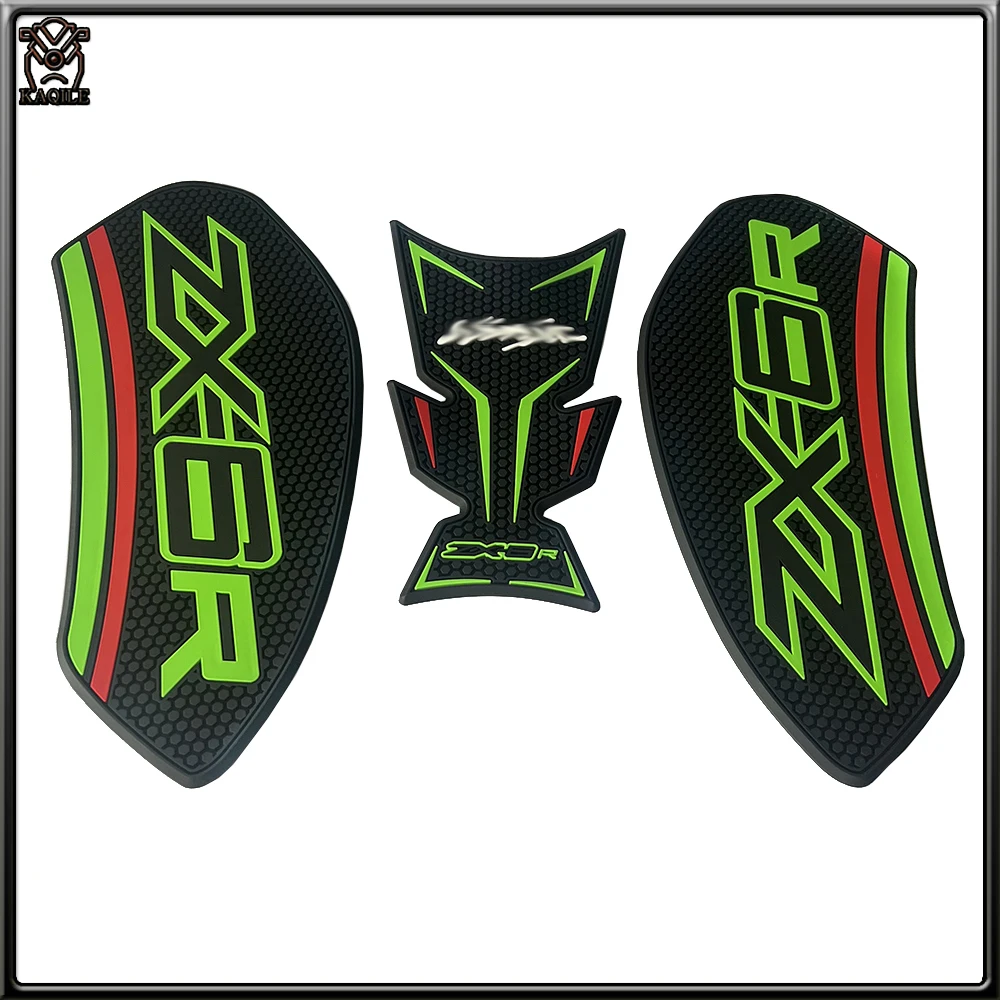 Voor Kawasaki Ninja ZX6R ZX-6R 2024-Motorfiets Sticker Anti slip Brandstoftank Pad 3D Side Gas Knie Grip Tractie Pads