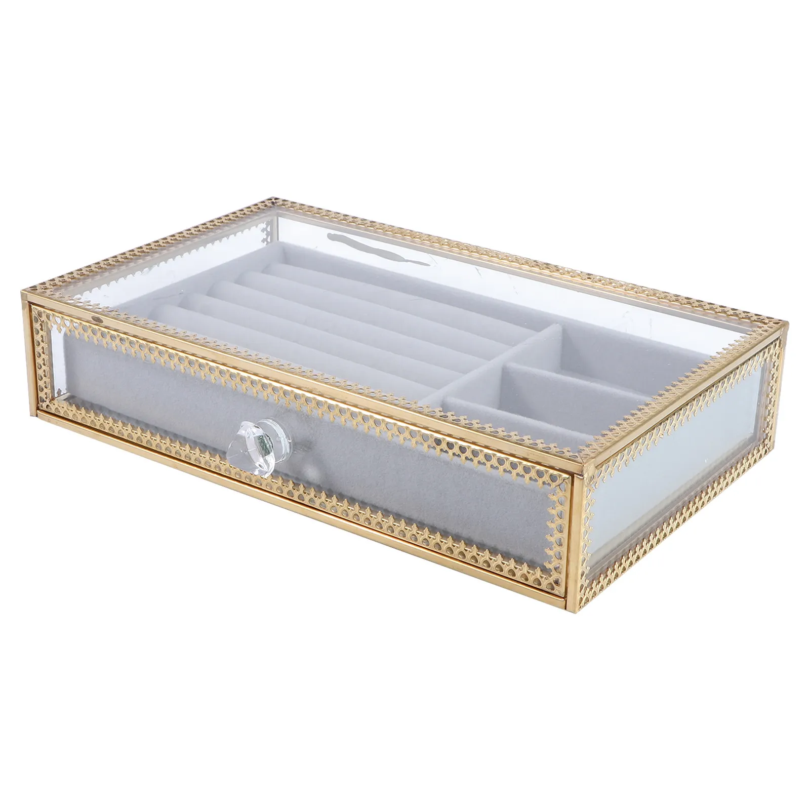 

Набор из 1 шт. прочных шкатулок-органайзеров для украшений: для серег, ожерелий, настольный, многофункциональный кейс