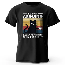 Men's I Am Not Arguing Printed T-Shirt 100% Cotton Oversized Classic Funny Graphic Tees for Men Women Summer Tops