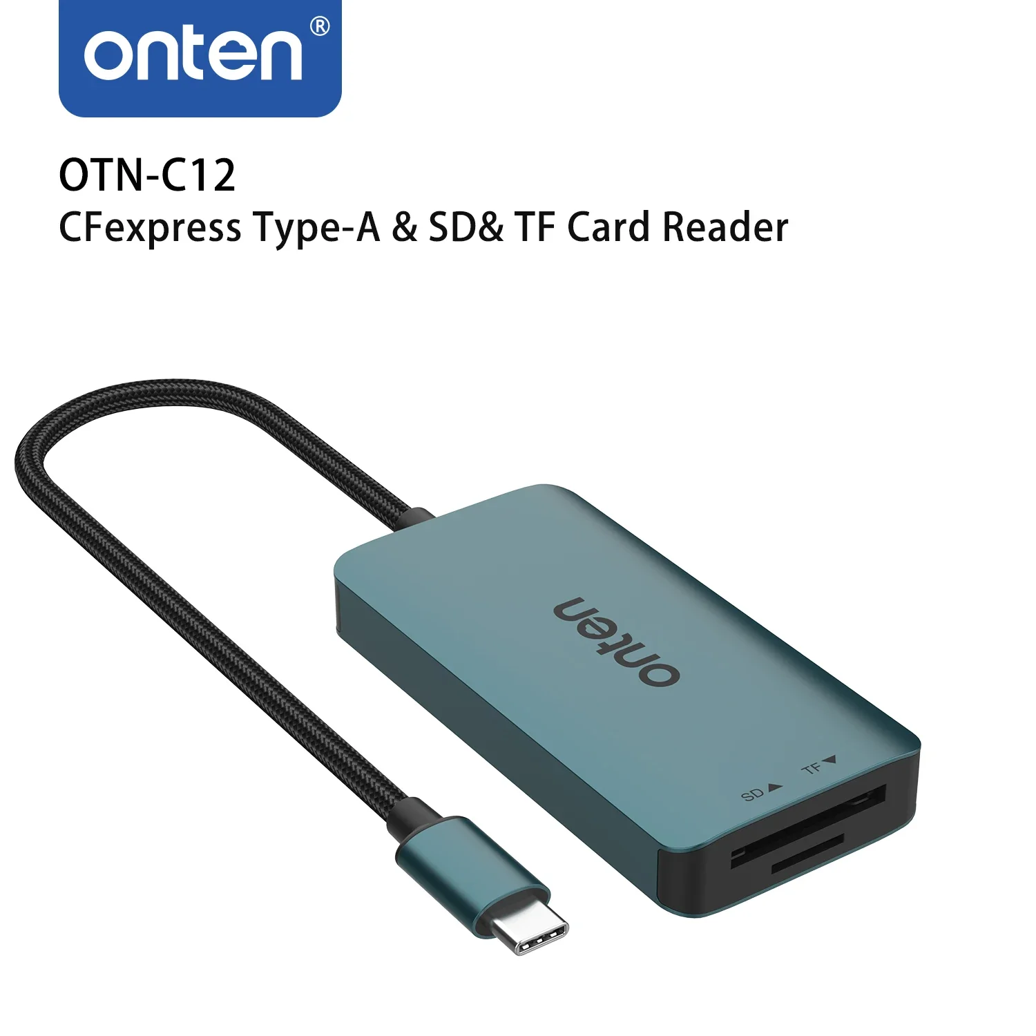 ONTEN Original OTN-C12 TYPE C CFexpress Type-A & SD & TF Card Reader for Macbook Samsung Huawei XiaoMi