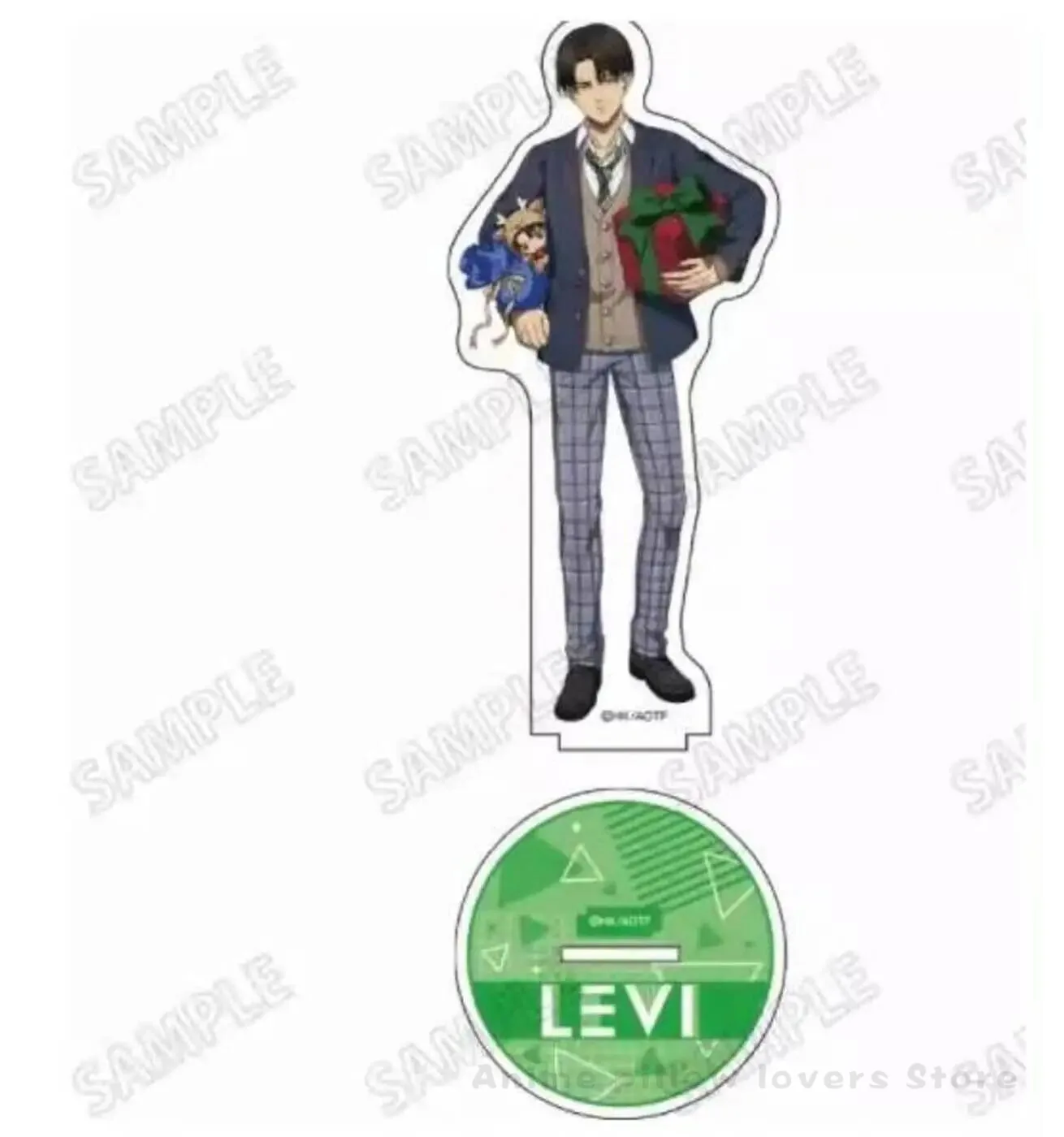 Figurine en acrylique de l'uniforme scolaire d'Armin Arlert et de Mikasa Ackerman de l'anime Attack on Titan, modèle de décoration de bureau pour cosplay