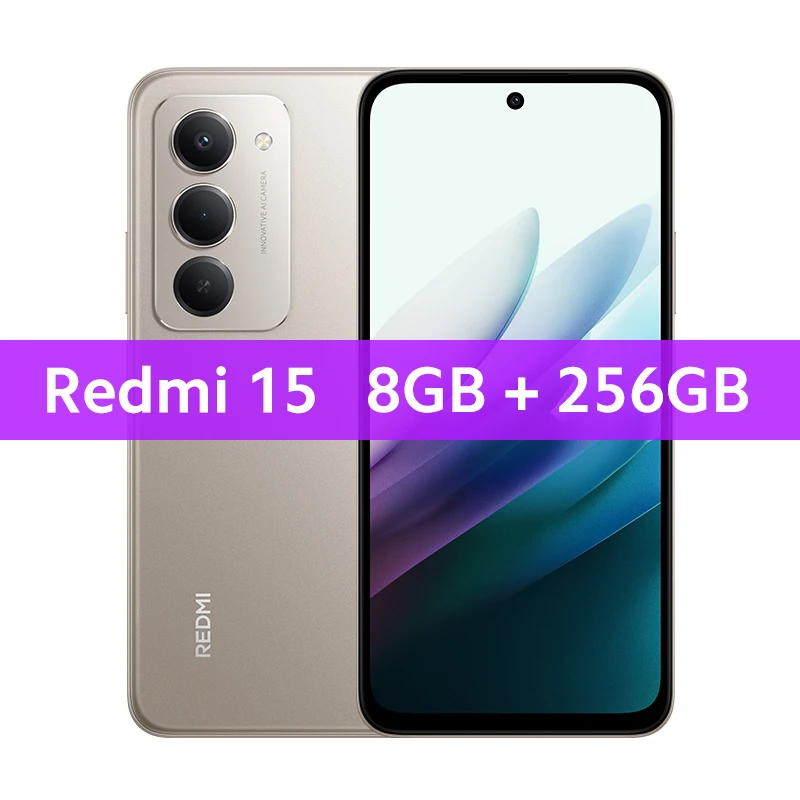 Global Version Redmi 15 Smartphone Snapdragon® 685 Mobile Platform 6.9" Up to 144Hz 50MP 7000mAh battery 33W fast charging IP64