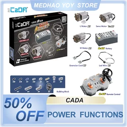 CADA Technical Power Functions S059-001 High Speed Servo L M Motor And Led Light Compatible With Lego Car 88004 88003 88013