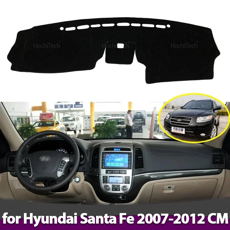 Anti-Rutsch-Armaturenbrett-Abdeckung, Schutzpolster, Autozubehör, Sonnenschutz, Teppich für Hyundai Santa Fe 2007 2008 2009 2010 2011 2012 cm