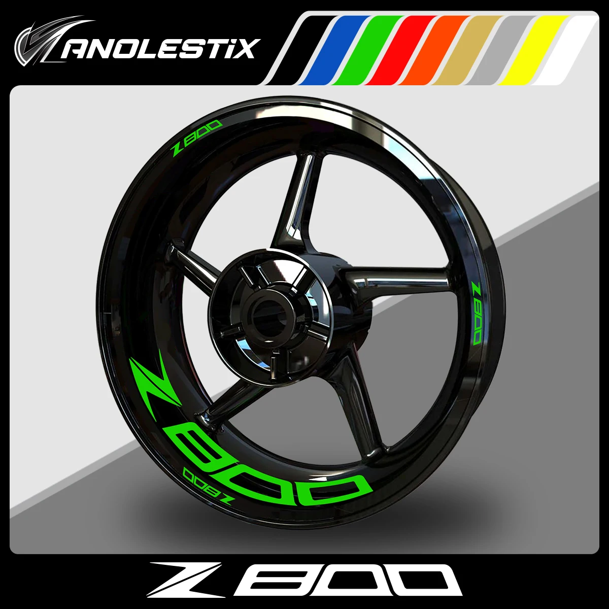 

AnoleStix Reflective Motorcycle Wheel Sticker Hub Decal Rim Stripe Tape For Kawasaki Z800 2018 2019 2020 2021 2022 2023 2024