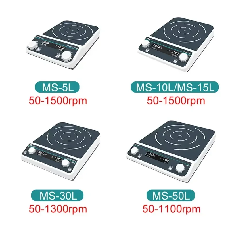 JOANLAB Multiple Magnetic Stirrer Digital Display Laboratory Stirrer Magnetic Mixer Four-station Six-Position