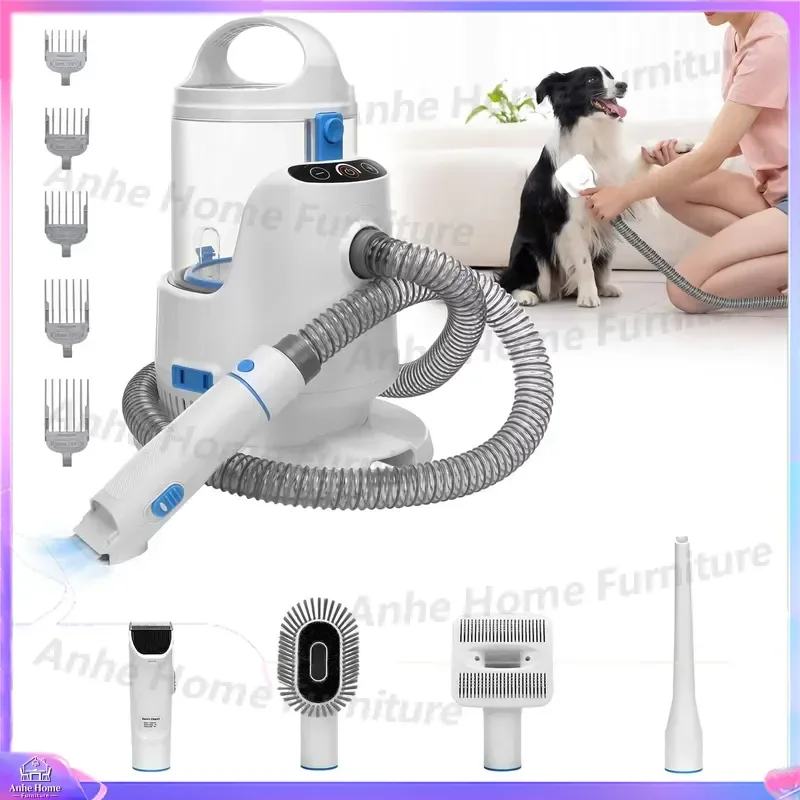 Pet Grooming Kit Dog Cat Hair Clipper Vacuum Trimmer Scissors Comb Portable ABS Plastic Multi Functional Pet Care Tools