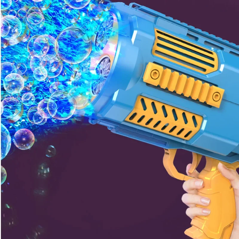 N Hole Fully Bubble Gun Automatic Handle LED Space Bubble Machine Soap Maker Outdoor Party Game Kids Toys Wedding Party Prop