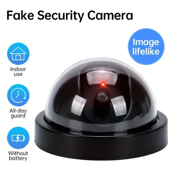 방수 보안 CCTV 감시 카메라, 더미 돔 카메라, 깜박이는 빨간색 LED 조명, 야외 실내 시뮬레이션 카메라, 1 개