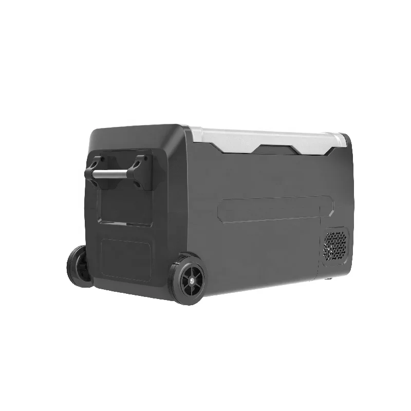 Pull Rod Dc 12V RV Boat Car Outdoor Marine Portable Fridge with Compressor 24v Car Freezer Refrigerator with Wheels