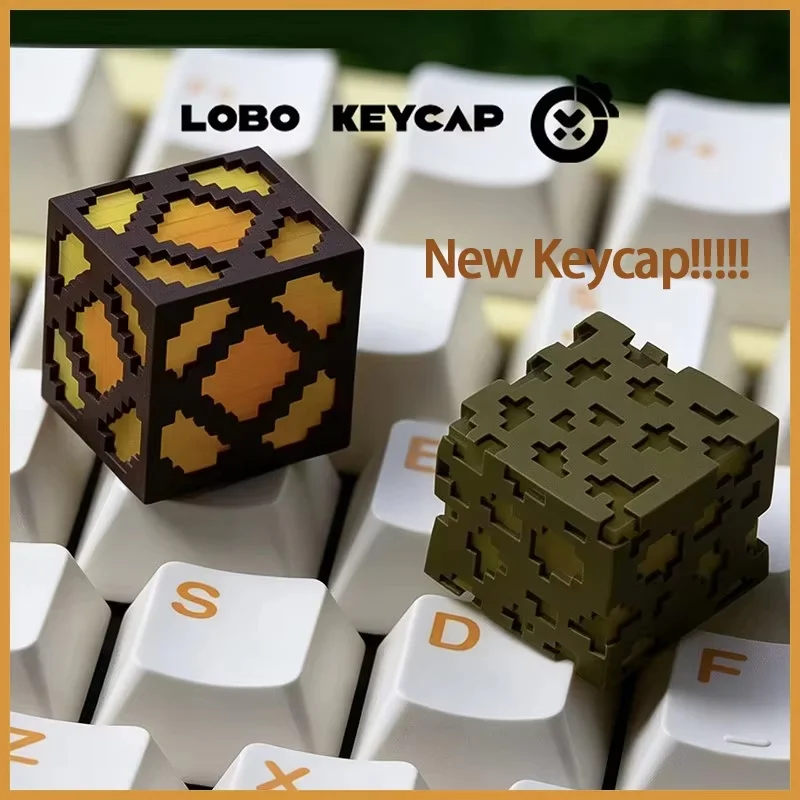 Cartoon Square My World Series Creative Keyboard Decoration Keycap Light-Transmitting Workmanship Resin Material Periphery Gifts view 3