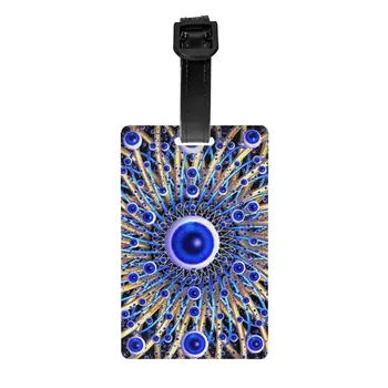 Etichetta per bagagli personalizzata Evil Eye con amuleto per biglietti da visita Etichetta identificativa per copertura privacy turca per valigia da viaggio