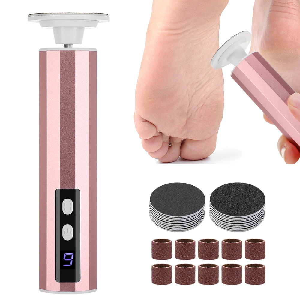 Wireless Foot Care File Electric Foot Callus Leg Heels Remove USB Rechargeable Dead Skin Grinder Foot Cuticle Pedicure Tool