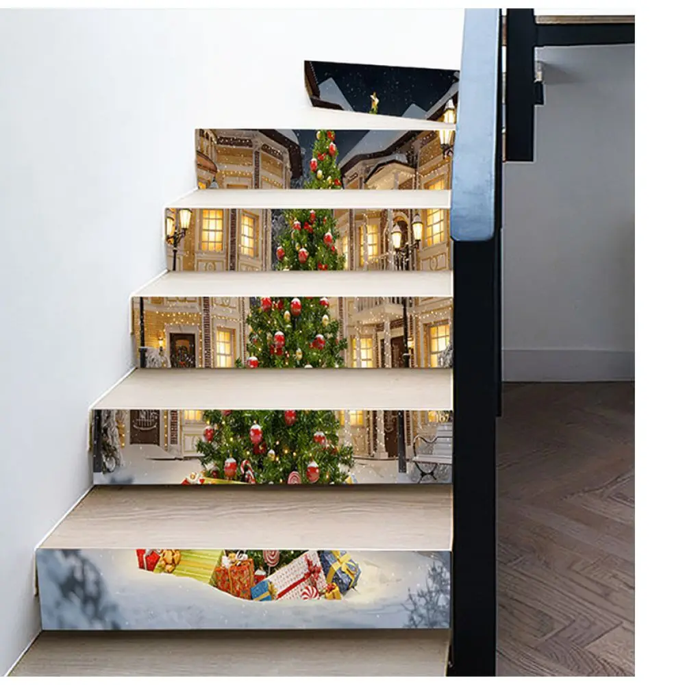 Waterproof Modern Stair Stickers PVC Wall Decals Removable Creative Mural For Home Interior Surfaces Decor Solution