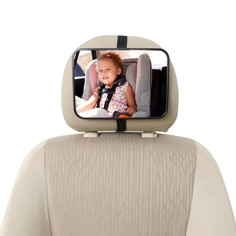 Safety Baby Car Mirror Rearview Mirror for Child Seat Headrest Mounting Safety Monitor Square