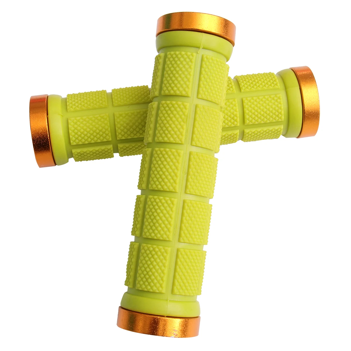 

2pcs Anti-Slip Handle Bike Handlebar Grips Cover Ergonomic Aluminum Alloy Durable Comfortable For Cycling Long Ride Yellow