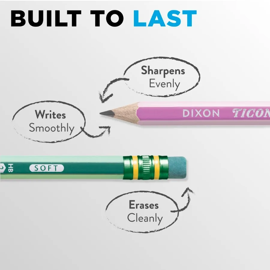 

10ct Pencil Presharp Striped: Presharpened School Supplies for Kids, Back to School Essentials