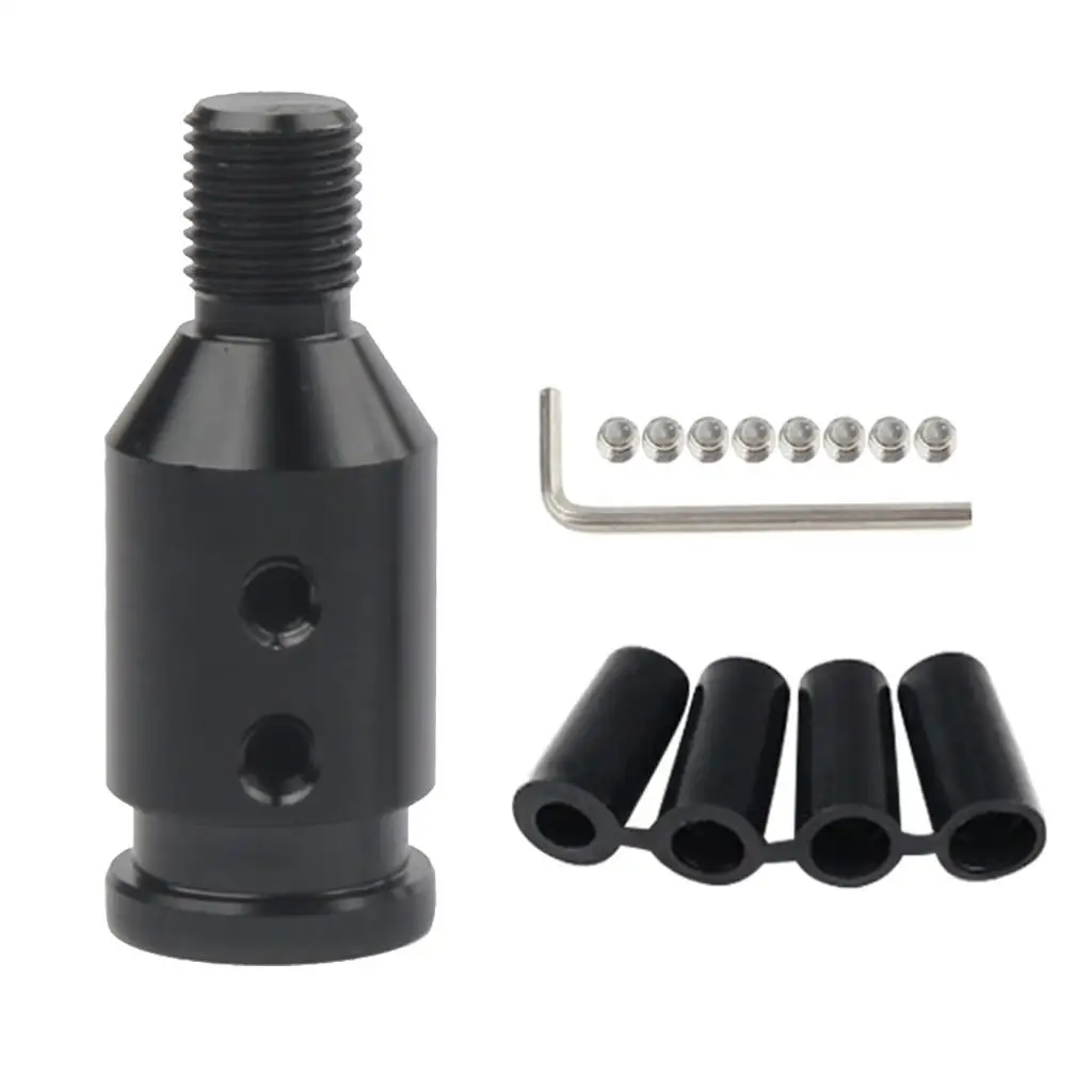 1x Universal Aluminum Gear Knob Adapter for Non-threaded Shifters