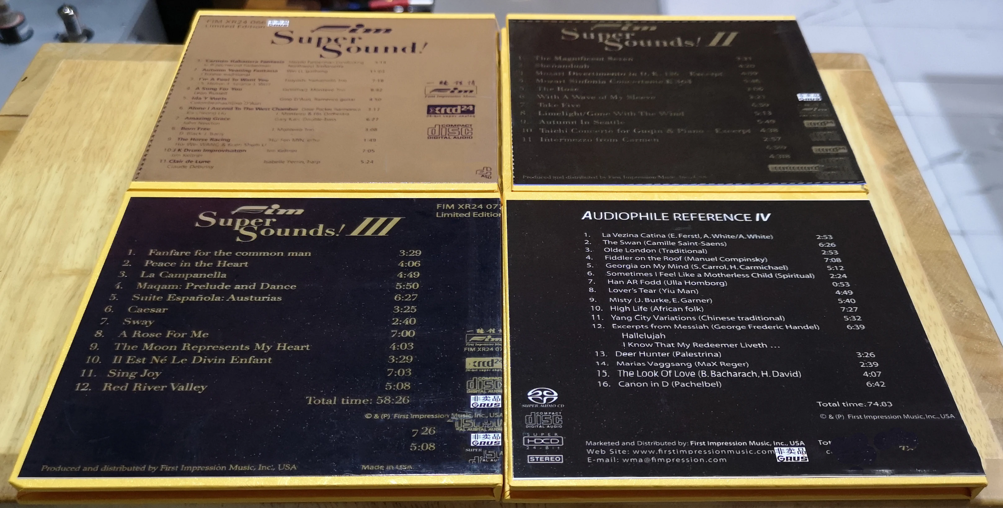 FIM Xrcd24 Love At First Listen, Sound Blaster 1 Set of 4 Beautiful Leather First Edition 1:1 To Make A Demo CD