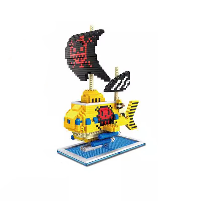 Oceano navio pirata plástico modelo 3d blocos de construção kits, montar guerras veleiro, para adultos meninos micro mini tijolos brinquedos presentes