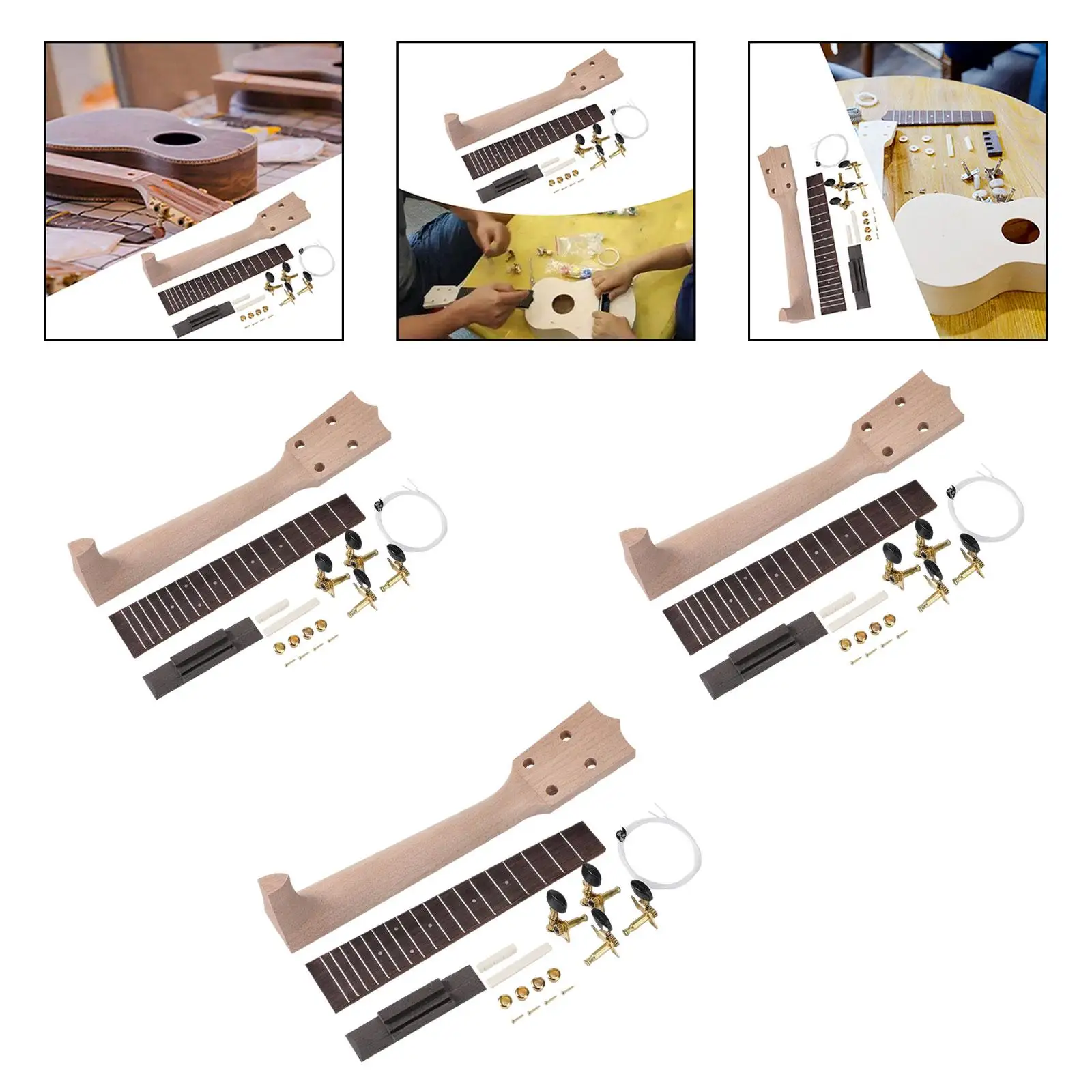 DIY Ukulele Kit Ukulele Building Kit Creative Assembly Musical Instrument Accessories for Beginners Kids Boys Girls Adults