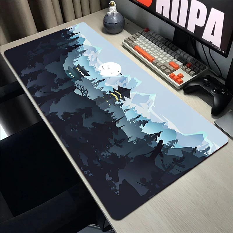 

Большой игровой коврик для мыши 90x40 см с лесным пейзажем, большой игровой коврик для мыши, скоростной резиновый коврик для мыши для компьютера, Настольный коврик для мыши с клавиатурой