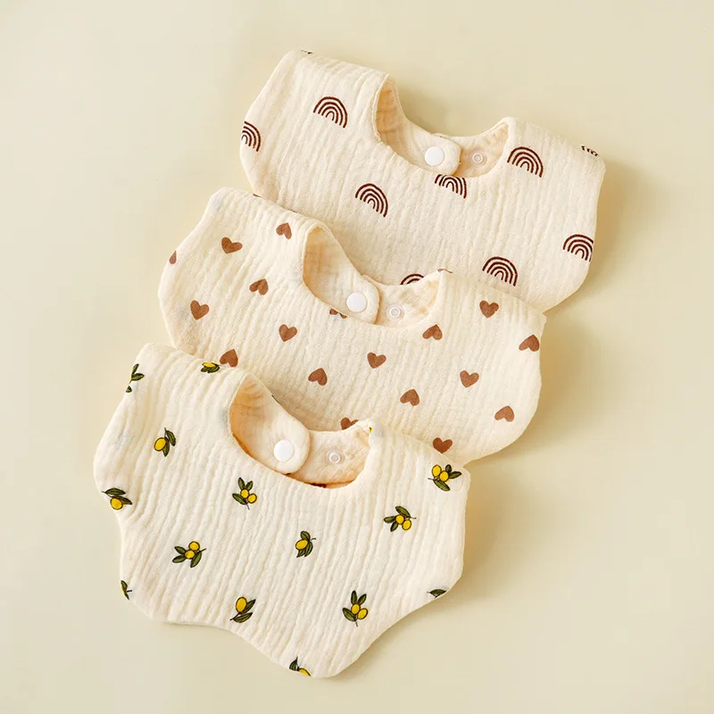 2PCS.Bestselling Autumn/Winter 100% Cotton Waterproof Baby Bibs. Leak-proof Lining, Skin-friendly & Breathable, No Irritation.
