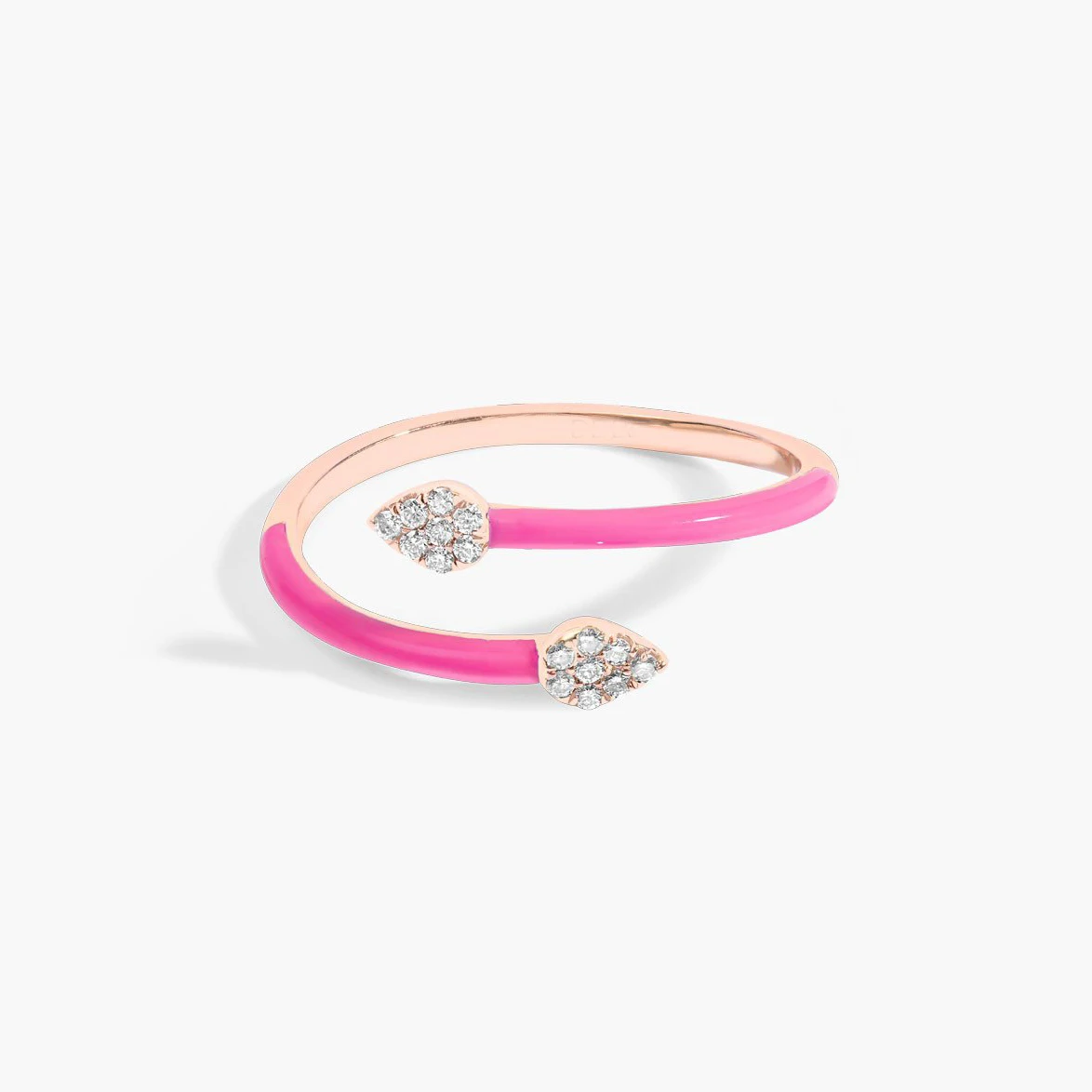 

Neon Enamel Tear Drop CZ Cubic Zirconia Thin Band Open Adjusted Colorful Women Finger Band Rings