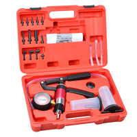 21PCS Hand Held Vacuum Pistol Pump Tester Kit Brake Fluid Bleeder Bleeding Kit for Motorcycle Car Truck