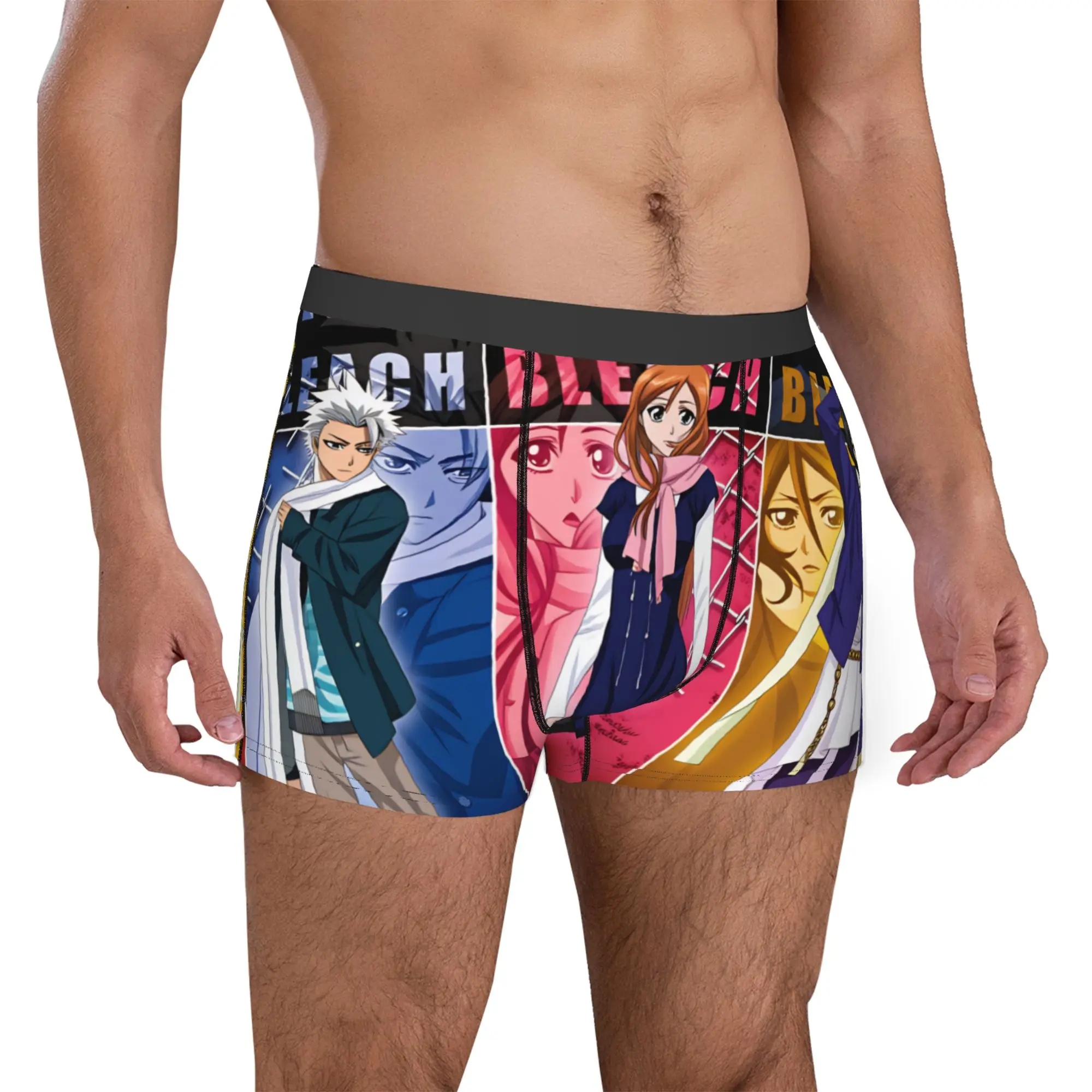 Ichigo Kurosaki Bleach Toshiro Hitsugaya Boxers Shorts Men's Orihime Inoue Rukia Kuchiki Briefs Underwear Novelty Underpants view 3