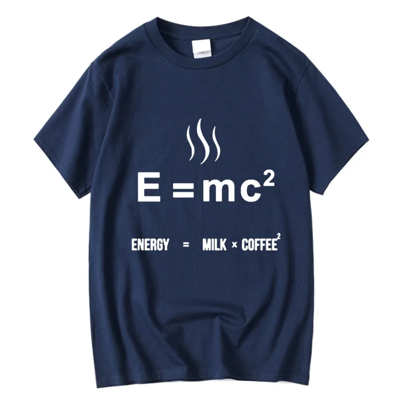 XIN  High Quality 100% Cotton Funny Energy Men's T-Shirt Customizable Hand-Painted Design Unique Stylish Casual Wear