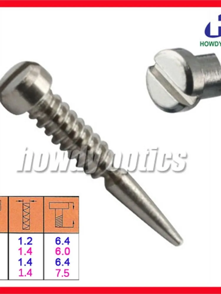 200pcs Glasses Spring Hinge Screws Eyewear Optical Eyeglasses Screw Accessories Pointed End Self Aligning Acrews