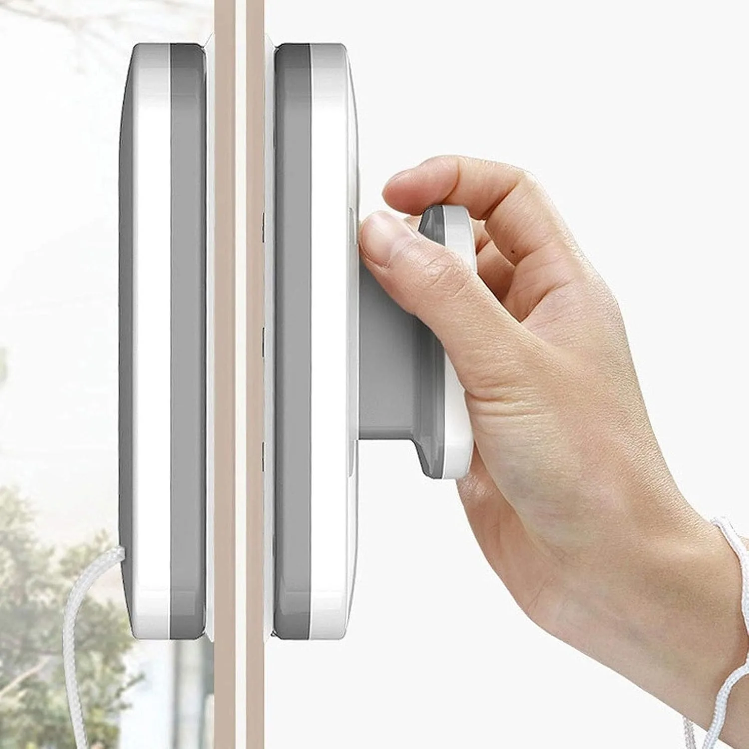 

Magnetic Window Wiper Cleaner, with Safety Rope, Suitable for 3‑10MM Single‑Layer Glass, for Home High-Rise Glass Use
