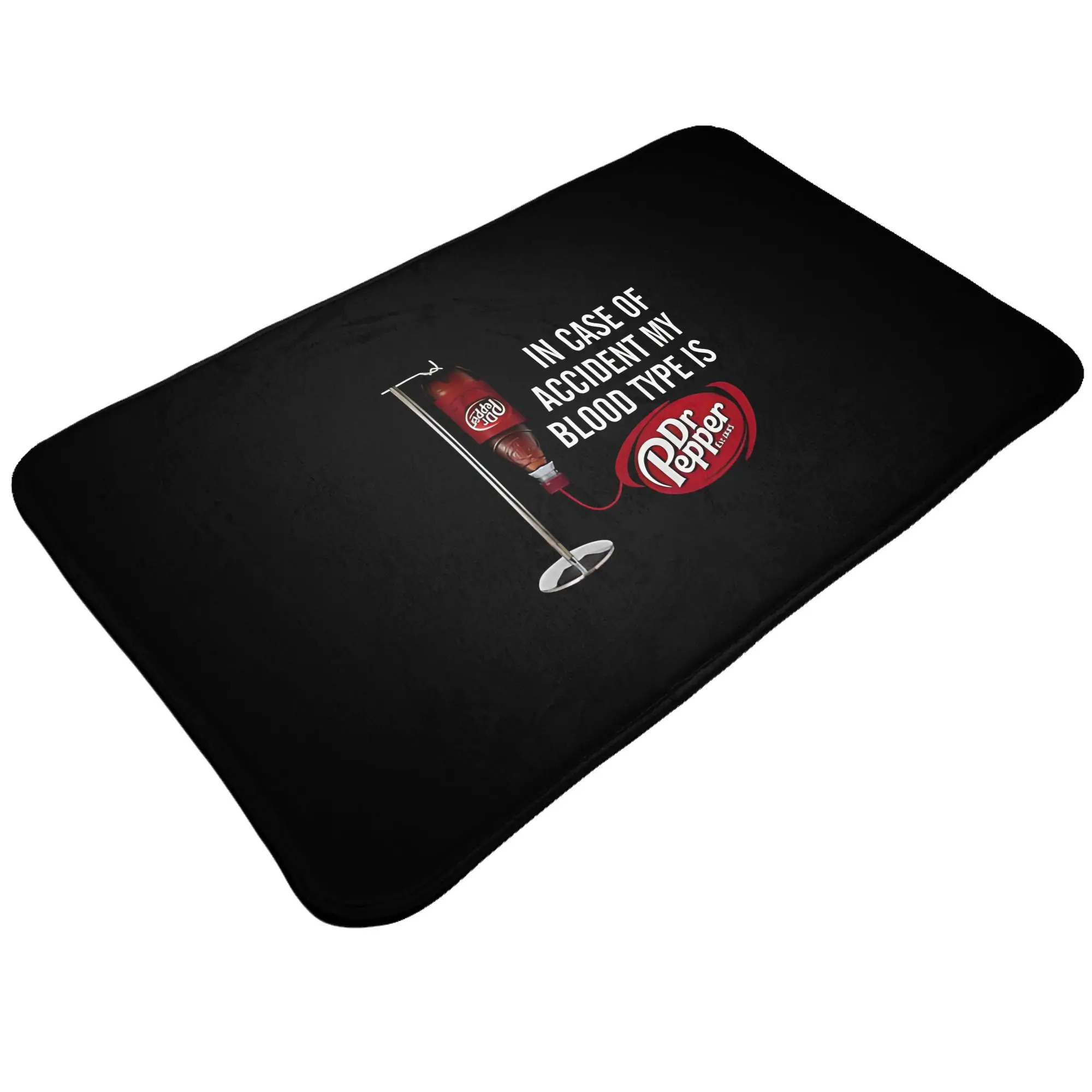 In Of Accident My Blood Type Is Decorations Bedroom Mat Dr.Pepper Doormat Kitchen Carpet Entrance Door Rug Home Decoration