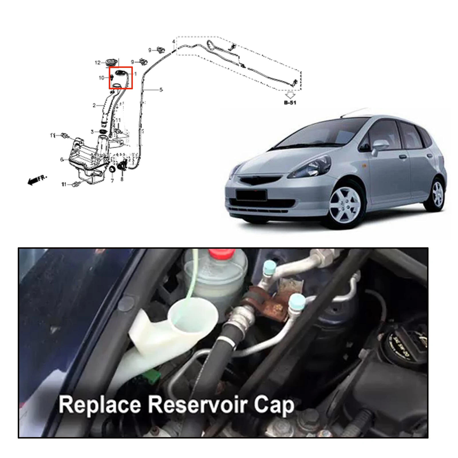 Erick's Wiper Front Wiper Washer Fluid Reservoir Bottle Lid Cap Cover For Mitsubishi Lancer Ex Galant Fortis Galant 2009 - 2016