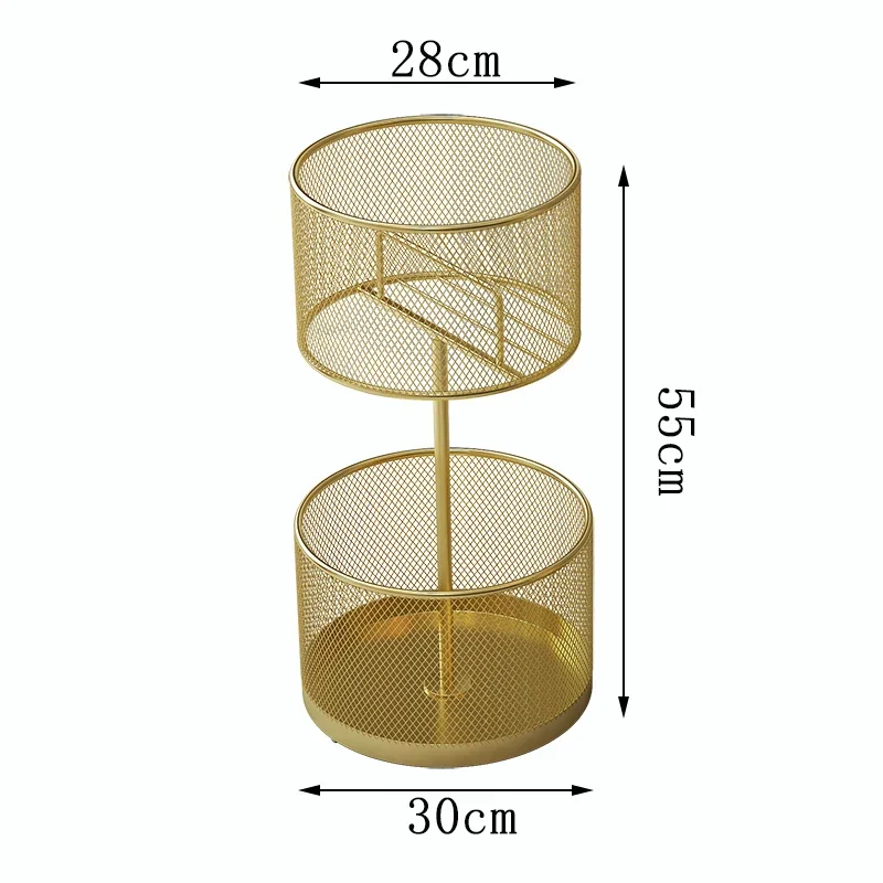 Imagem -05 - Dupla Camada Hollow-out Umbrella Stand Durável Processo de Pintura Elegante Guarda-sol Armazenamento Luxuoso Home Organizer