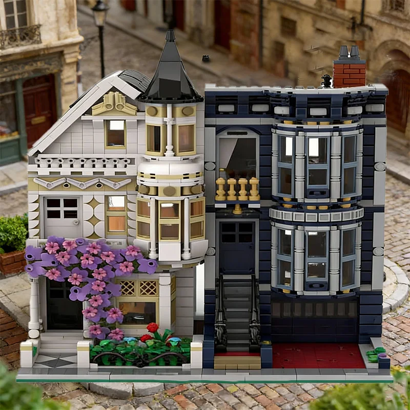 1945 PCS City Engineering Victorian Town House MOC Customize Modular Building Block Popular Educational DIY Toy Christmas Gift