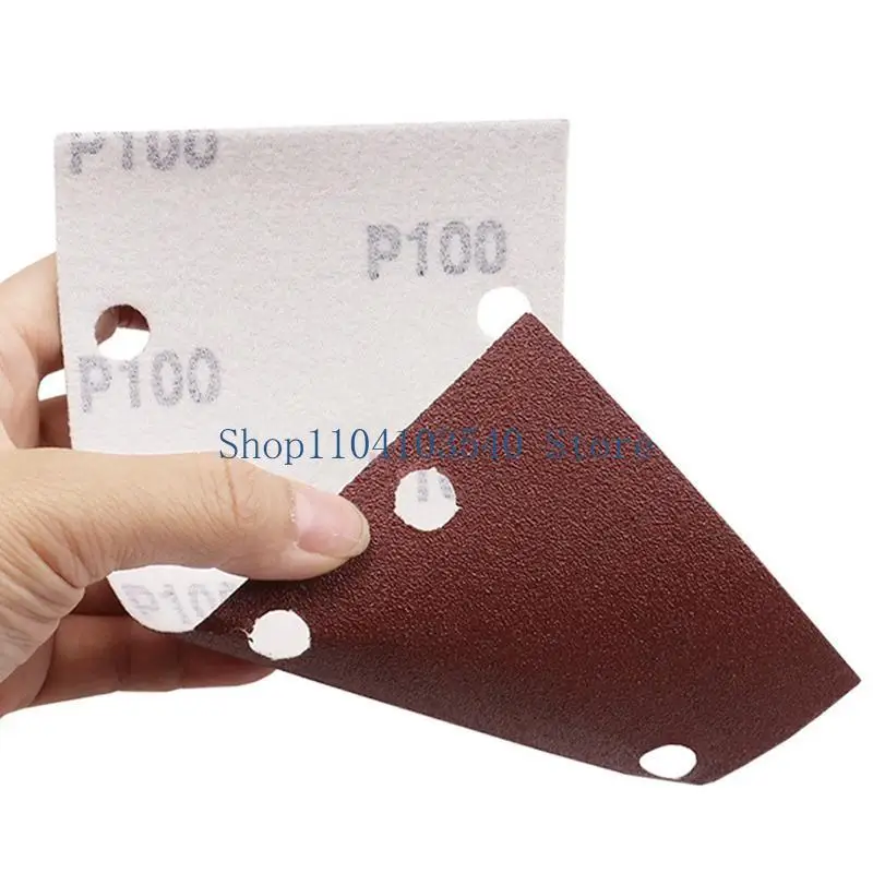 02DC Rectangular Hook and Loop Pads Flocking Sand Paper 40/60/80/100/120/180/240 Grits