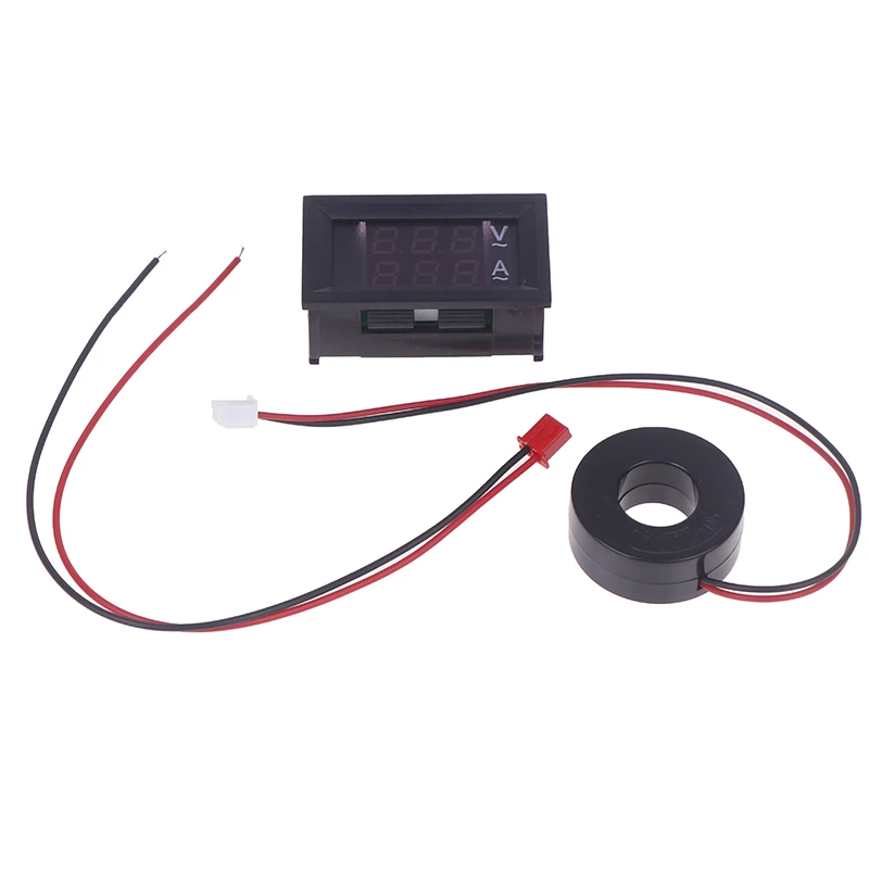 1set AC 50-500V Digital LCD Voltmeter Ammeter 10A 50A 100A 220V Voltage Current Meter Tester Detector Current Transformer