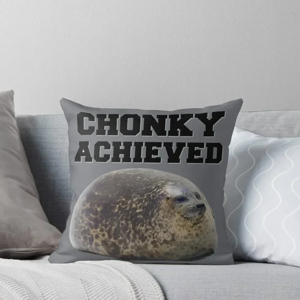 

Chonky Seal Throw Pillow Custom Cushion Plaid Sofa pillows decor home Cushion Child pillow