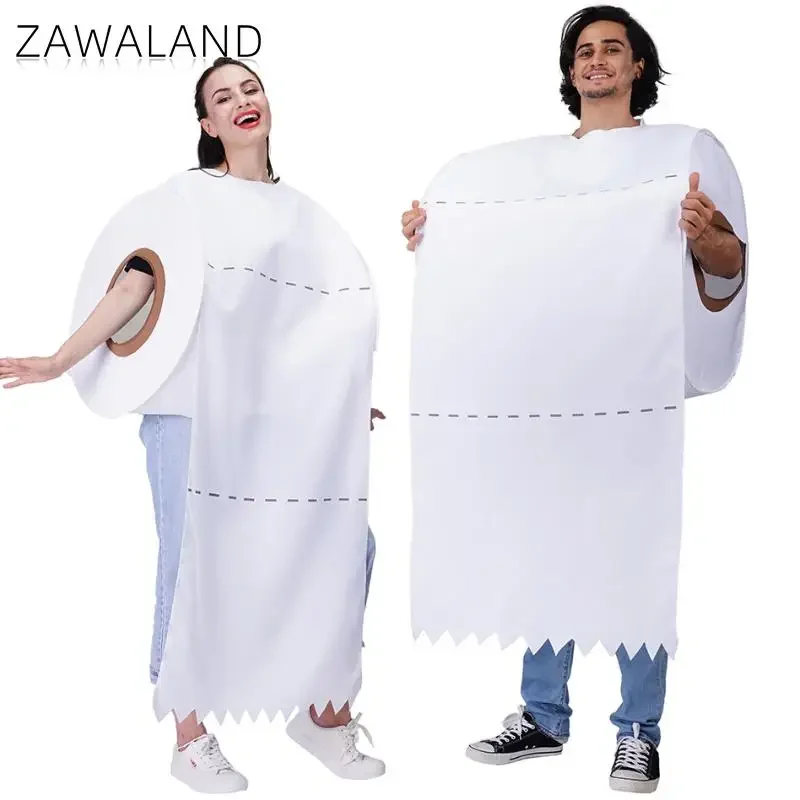 Zawaland 스푸프 변기 페이퍼 코스튬, 바이든 트럼프 롤 페이퍼, 커플 의류, 재미있는 파티 의류, 하트, 여성, 남자 프린트 복장, 50cm