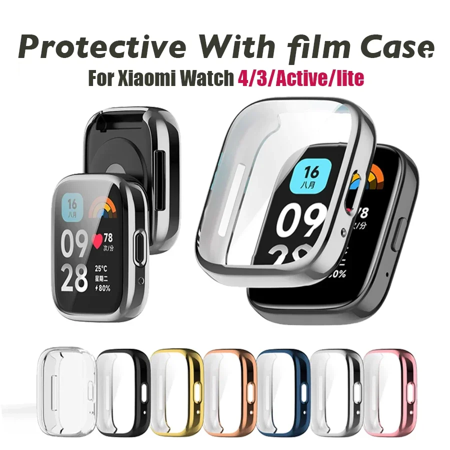 Funda protectora de pantalla de TPU para Xiaomi Redmi Watch 3 Active/Lite, funda protectora para correa de reloj inteligente para Xiaomi Redmi Watch 4 3