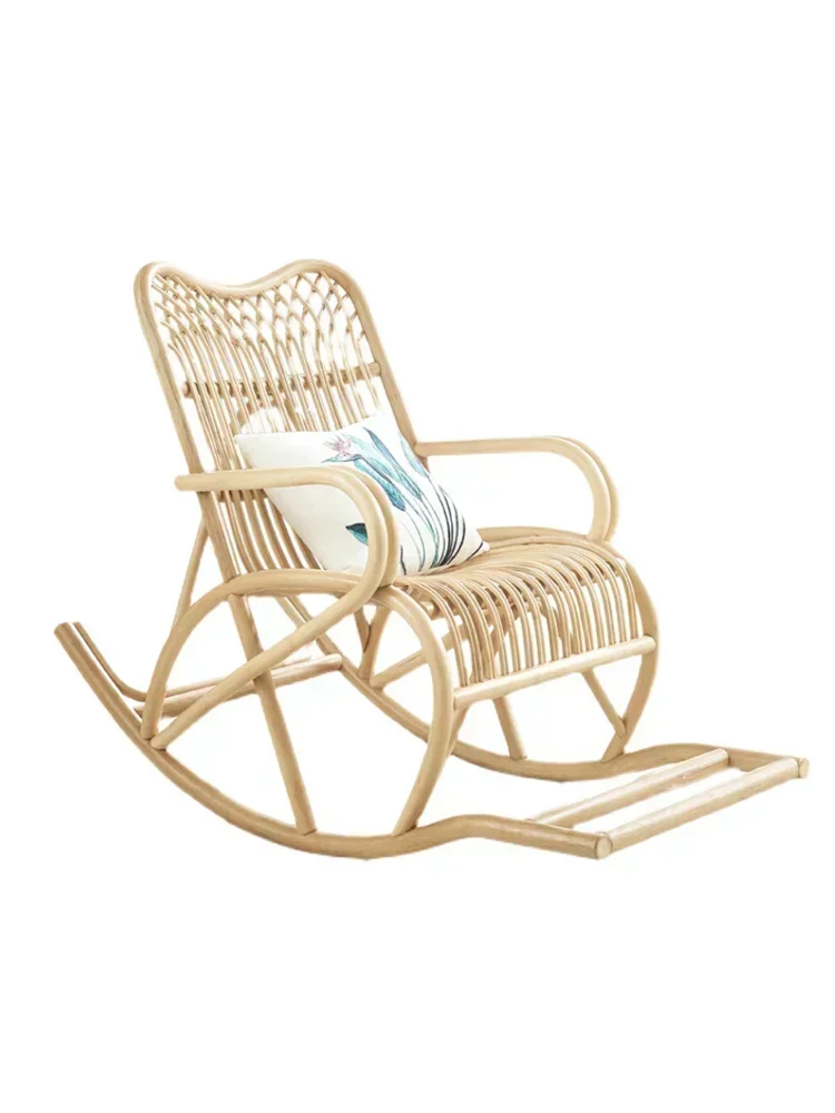TAO Rattan Rocking Chair Rattan Chair Home Recliner Rattan Woven Leisure
