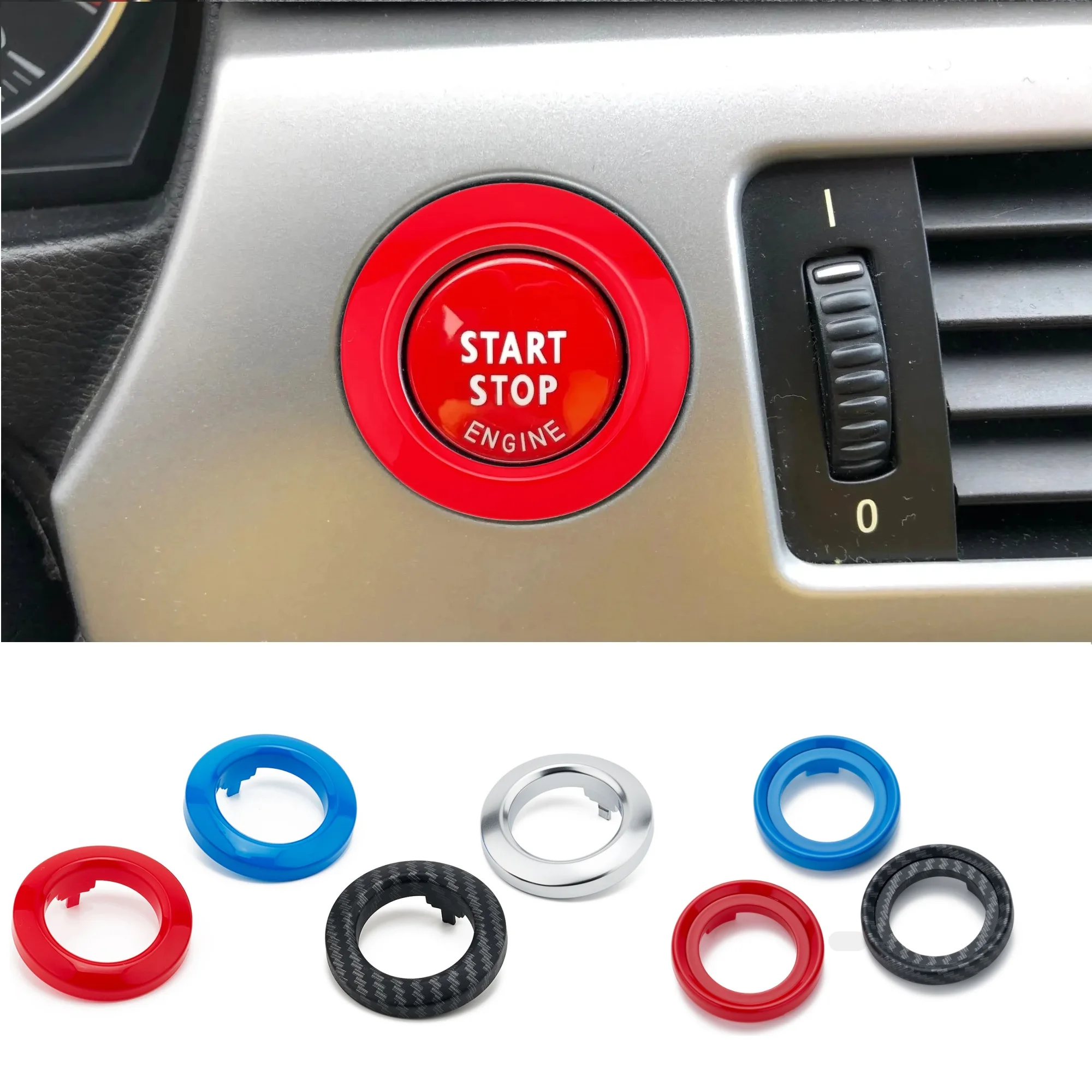 Car Engine Start Stop Ignition Key Ring Frame Replacement for BMW 1 3 5 Z4 X1 X3 Series E87 E81 E90 E92 E93 E89 E60 E84 E83